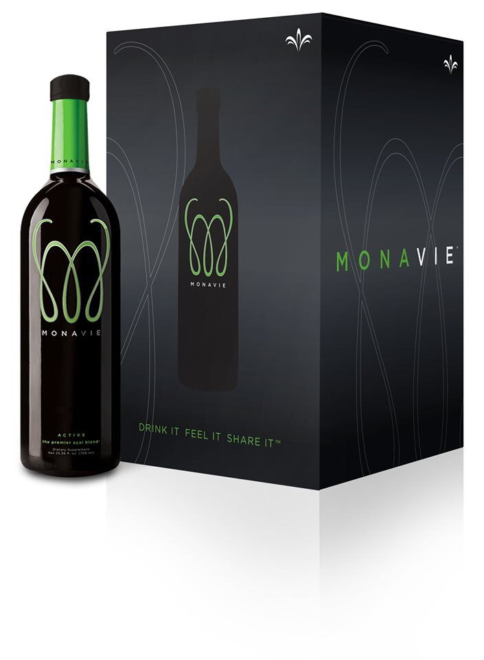 NEW FORMULA Monavie Active case ( with 4 bottles ) 25.35 Oz per bottle